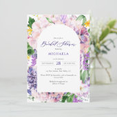 Elegante Waterverf lavendelbloemen Vrijgezellenfee Kaart (Staand voorkant)