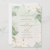 Elegante waterverf lente witte wilde rozen salie kaart (Voorkant)