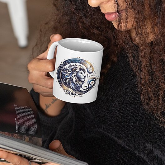 Elegante Waterverf Leo Zodiac Custom Mok