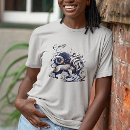 Elegante Waterverf Leo Zodiac Custom T-shirt