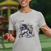 Elegante Waterverf Leo Zodiac Custom T-shirt