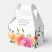 Elegante Waterverf lichte feestelijke bloemenbruil Bedankdoosjes (Voorkant Zijde)