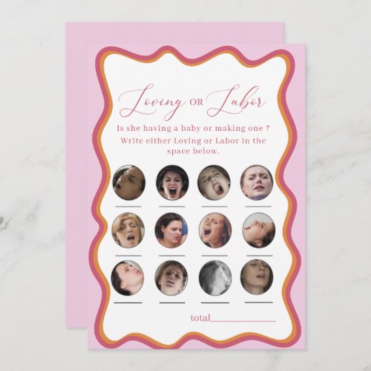 Elegante waterverf Liefdevol of Bevalling Spel Uit Kaart (Voorkant / Achterkant)