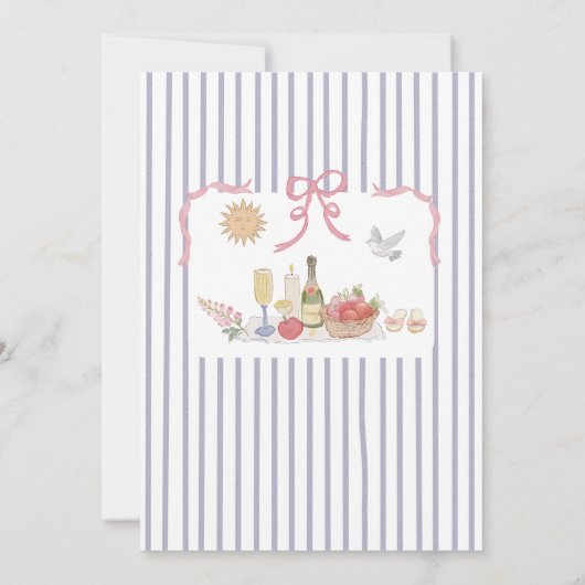 Elegante Waterverf Lila bloemen Baby shower Invi Kaart (Achterkant)