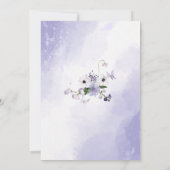 Elegante Waterverf Lila bloemen Baby shower Kaart (Achterkant)