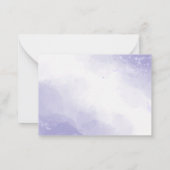 Elegante Waterverf lila bloemen Baby shower Notitiekaartje (Achterkant)