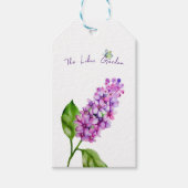 Elegante waterverf lila tak cadeaulabel (Voorkant)