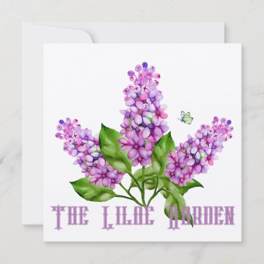 Elegante waterverf lila tak kaart (Voorkant)