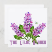 Elegante waterverf lila tak kaart (Voorkant / Achterkant)