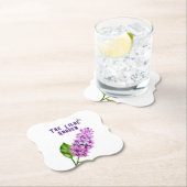 Elegante waterverf lila tak kartonnen onderzetters (Insitu)