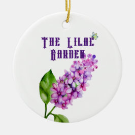 Elegante waterverf lila tak keramisch ornament