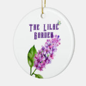 Elegante waterverf lila tak keramisch ornament (Links)