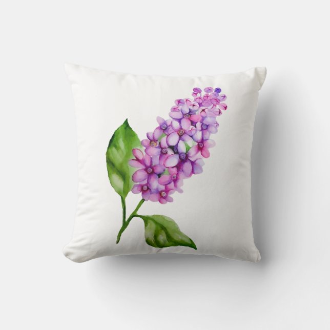 Elegante waterverf lila tak kussen (Voorkant)