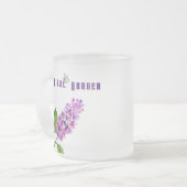 Elegante waterverf lila tak matglas koffiemok (Voorkant links)