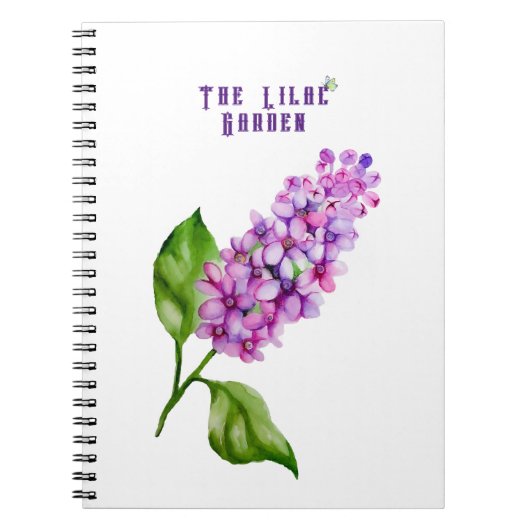 Elegante waterverf lila tak notitieboek (Voorkant)