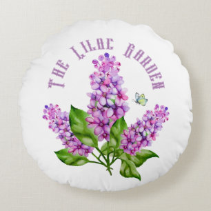 Elegante waterverf lila tak rond kussen
