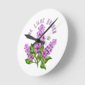Elegante waterverf lila tak ronde klok (Hoek)