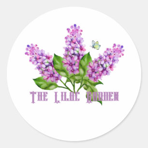 Elegante waterverf lila tak ronde sticker