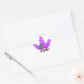 Elegante waterverf lila tak ronde sticker (Envelop)