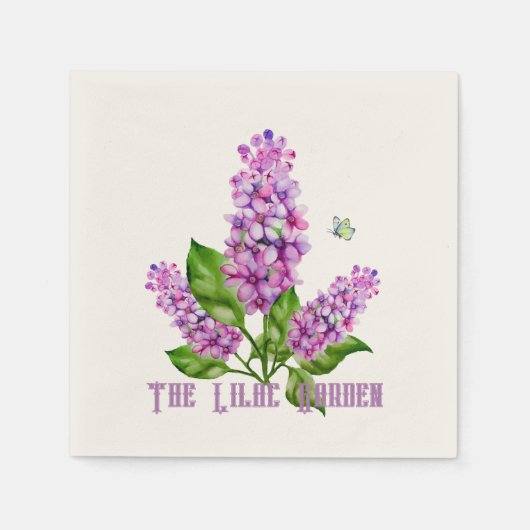 Elegante waterverf lila tak servet (Voorkant)