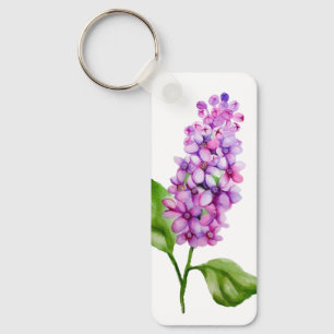 Elegante waterverf lila tak sleutelhanger