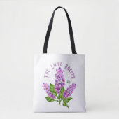 Elegante waterverf lila tak tote bag (Voorkant)