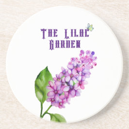 Elegante waterverf lila tak zandsteen onderzetter