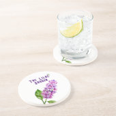 Elegante waterverf lila tak zandsteen onderzetter (Zijkant)