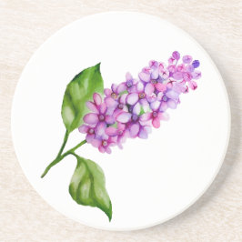 Elegante waterverf lila tak zandsteen onderzetter