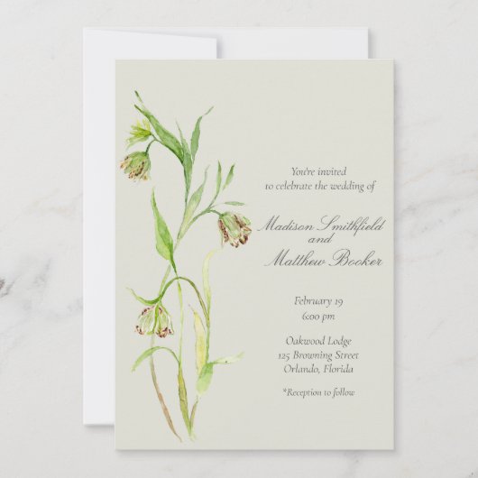 Elegante Waterverf Lily Kaart (Voorkant)