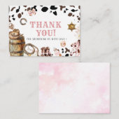 Elegante Waterverf Little cowgirl Rodeo Country Ba Notitiekaartje (Voorkant / Achterkant)