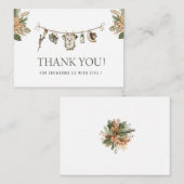 Elegante Waterverf Little Hunter Baby shower Notitiekaartje (Voorkant / Achterkant)