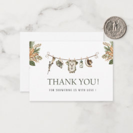 Elegante Waterverf Little Hunter Baby shower Notitiekaartje