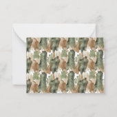 Elegante Waterverf Little Hunter Baby shower Notitiekaartje (Achterkant)