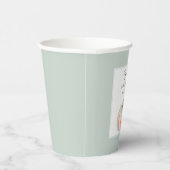 Elegante Waterverf Little Pumpkin Baby shower Papieren Bekers (Rechts)