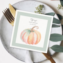 Elegante Waterverf Little Pumpkin Baby shower