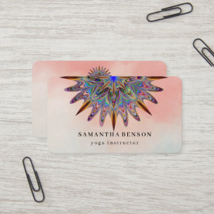 Elegante Waterverf Lotus Bloem Logo Yoga Bedrijf Visitekaartje