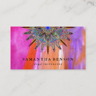 Elegante Waterverf Lotus Bloem Logo Yoga Visitekaartje