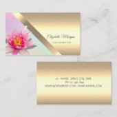 Elegante Waterverf Lotus Flower Yoga Instructor Visitekaartje (Voorkant / Achterkant)