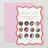 Elegante waterverf Loving or Labor spel uitnodigin Kaart (Voorkant / Achterkant)