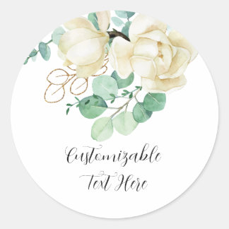 Elegante Waterverf Magnolia Sticker