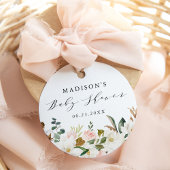 Elegante Waterverf Magnolias Baby shower Bedankjes Labels