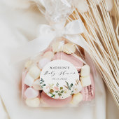 Elegante Waterverf Magnolias Baby shower Ronde Sticker