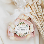 Elegante Waterverf Magnolias Baby shower Ronde Sticker