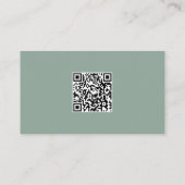 Elegante Waterverf Magnolias QR Code Baby Registry Informatiekaartje (Achterkant)