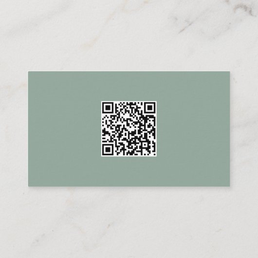 Elegante Waterverf Magnolias QR Code Baby Registry Informatiekaartje (Achterkant)