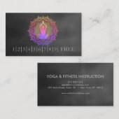 Elegante Waterverf Mandala YOGA Instructor Logo Visitekaartje (Voorkant / Achterkant)