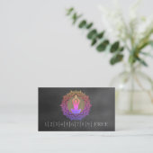 Elegante Waterverf Mandala YOGA Instructor Logo Visitekaartje (Staand voorkant)