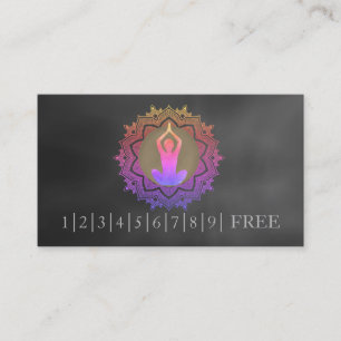 Elegante Waterverf Mandala YOGA Instructor Logo Visitekaartje
