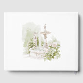 Elegante Waterverf Manor Garden Wedding Gastenboek (Achterkant)